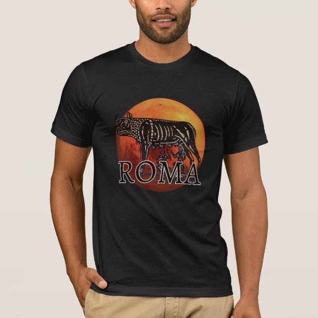 Rome- Romulus and Remus design T-Shirt (Front)