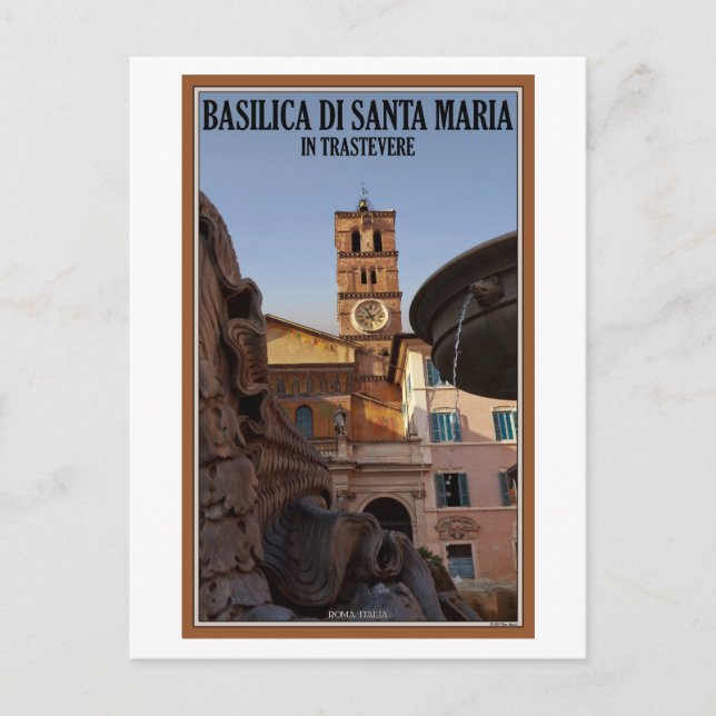 Rome - Santa Maria in Trastevere Postcard (Front)