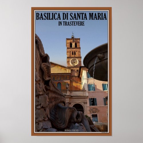 Rome _ Santa Maria in Trastevere Poster