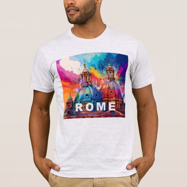 Rome Skyline Graffiti Art  T-Shirt (Front)