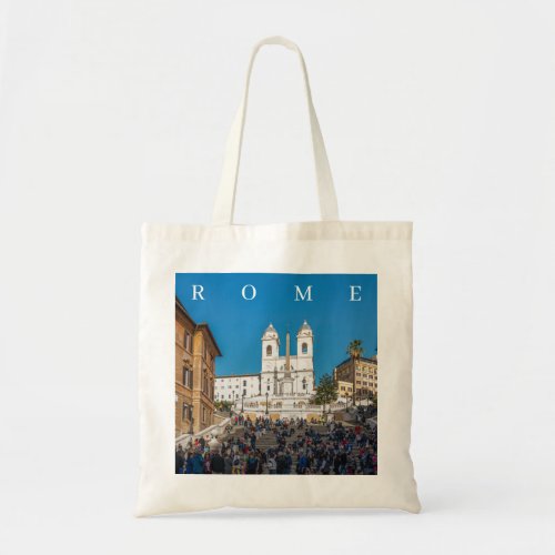 Rome Spanish Steps view tote bag
