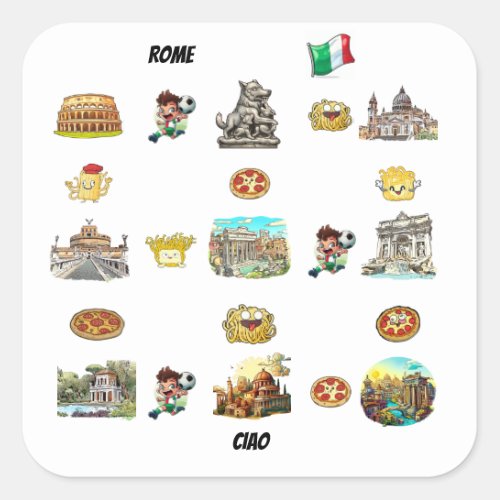 Rome Square Sticker