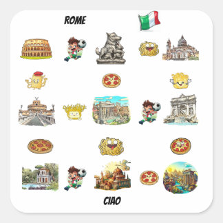 Rome Square Sticker