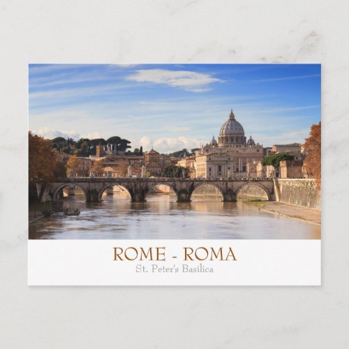Rome _ St Peters Basilica postcard with text