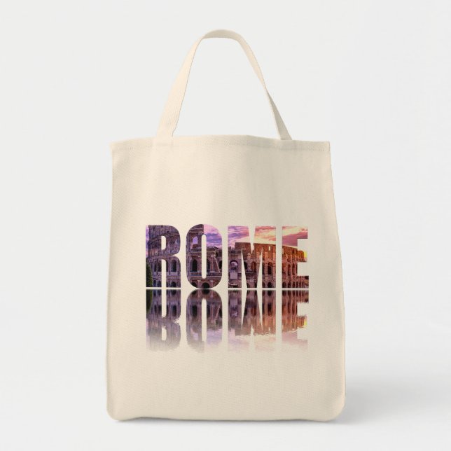 Rome text souvenir tote bag (Front)