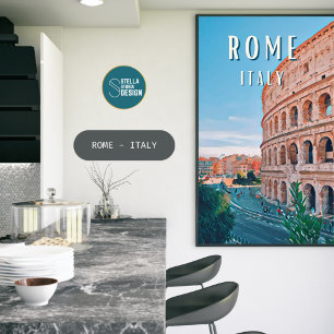 Rome, the city of the Dolce Vita and the Italian c Poster