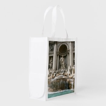 Rome The Coliseum In Moonlight And Trevi Fountain Grocery Bag by Scotts_Barn at Zazzle