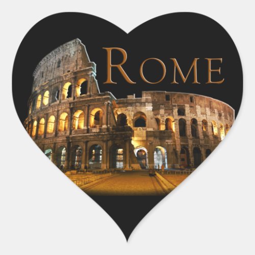 Rome The Colosseum Heart Sticker