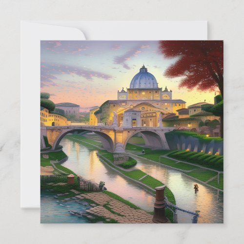 Rome the eternal city is a place where ancient h note card