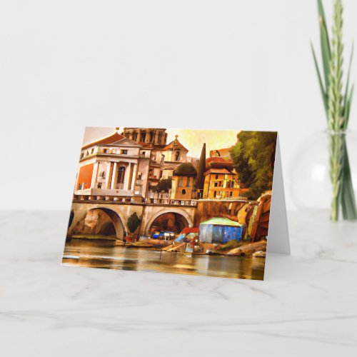 Rome the eternal city is a place where ancient h note card