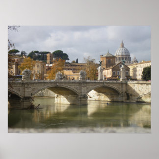 Rome, Tiber bridge Poster