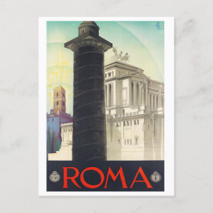Rome Trajan's Column Italy vintage travel Postcard