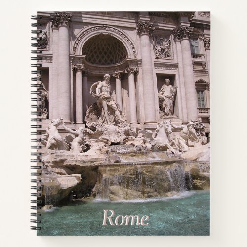 Rome Trevi Fountain Cust Notebook