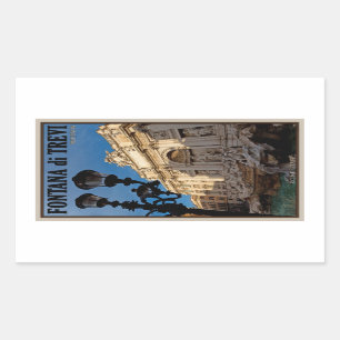 Rome - Trevi Fountain Rectangular Sticker