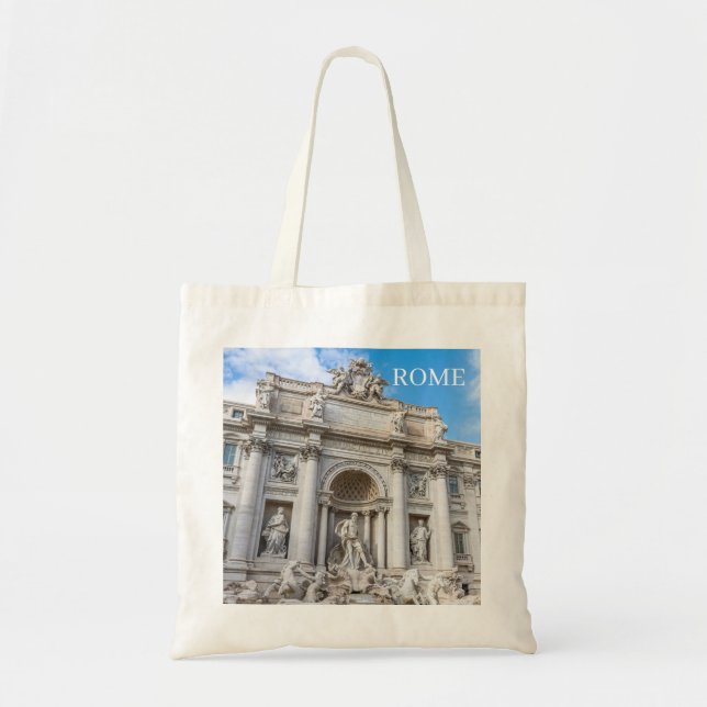 Rome Trevi Fountain view tote bag (Front)