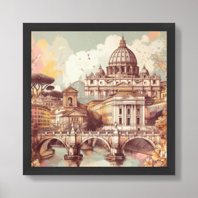 Rome Vatican City Italy Europe Framed Art (Framed Front)