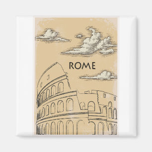 Rome vintage poster travel magnet