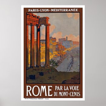 "rome Vintage Travel" Poster by PrimeVintage at Zazzle