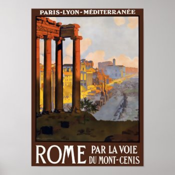 Rome Vintage Travel Poster by AntiquePosters at Zazzle