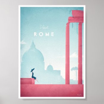 Rome Vintage Travel Poster by VintagePosterCompany at Zazzle