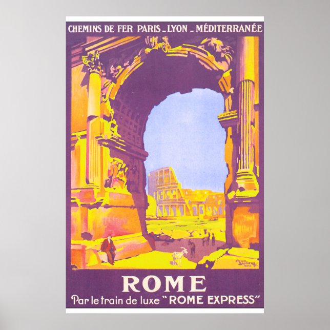 Rome Vintage Travel Poster (Front)