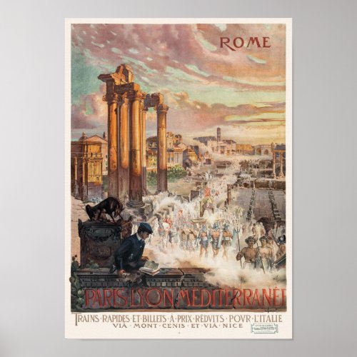 Rome Vintage Travel Poster 1906