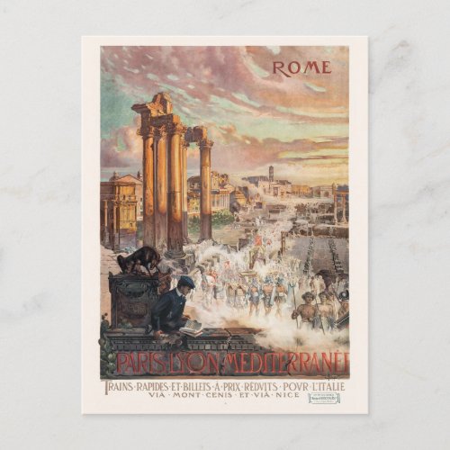 Rome Vintage Travel Poster 1906 Postcard