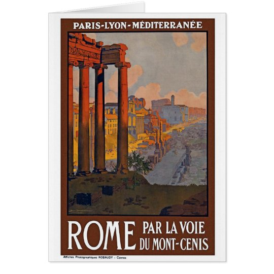 "Rome" Vintage Travel Poster Card