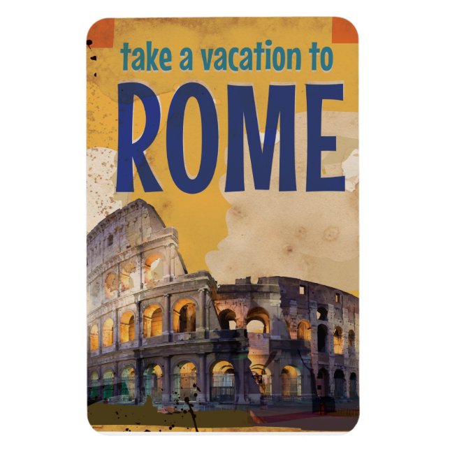 Rome Vintage Travel poster Magnet (Vertical)