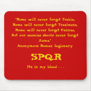 "Rome will never forget . . .", Mousepad, Red Mouse Pad