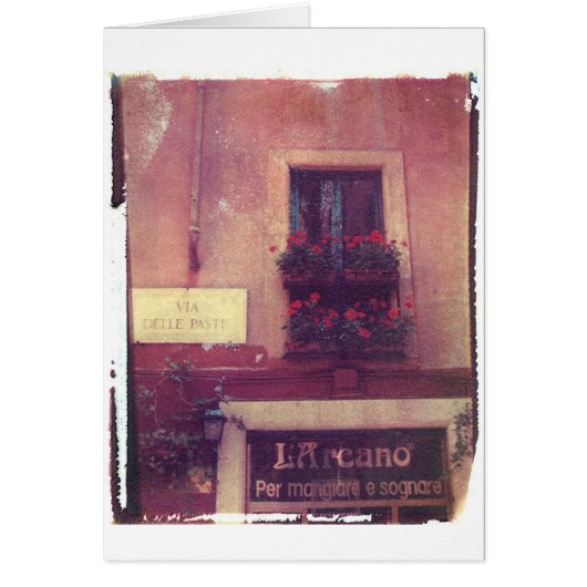 Rome Window with Geraniums Cards (Front)