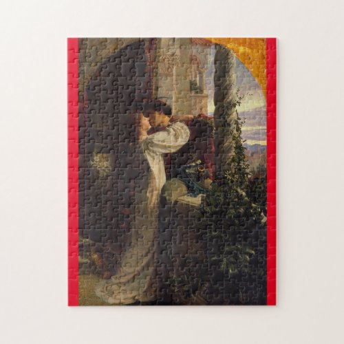 Romeo and Juliet 1884 Verona Balcony Dicksee art Jigsaw Puzzle