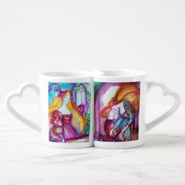 ROMEO AND JULIET BALCONY SCENE,Valentine's Day Coffee Mug Set (Front Nesting)