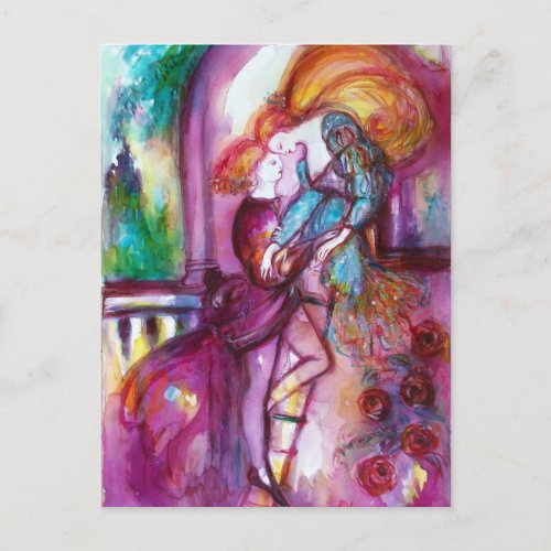 ROMEO AND JULIET BALCONY SCENE Valentines Day Holiday Postcard