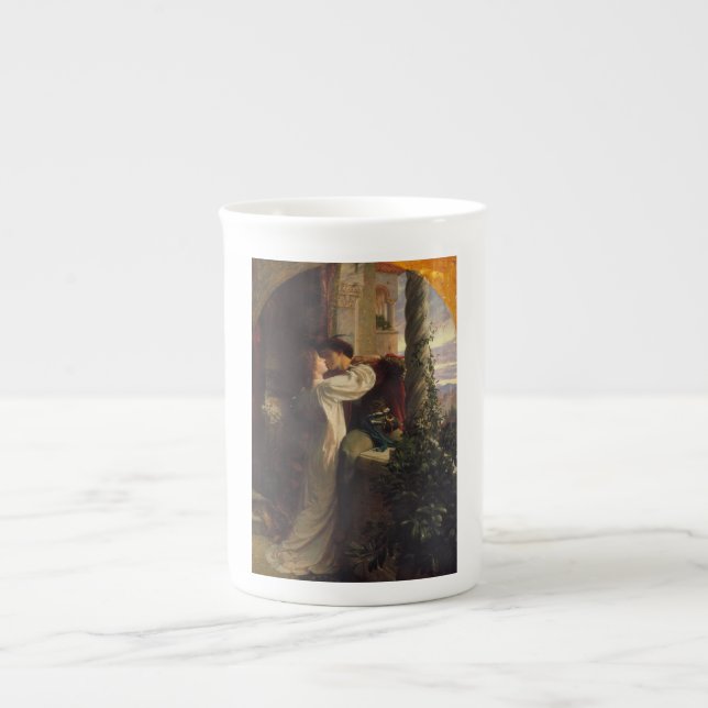 Romeo and Juliet (by Frank Dicksee) Bone China Mug (Front)