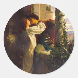 Romeo and Juliet c. 1884 by Sir Frank Dicksee Classic Round Sticker