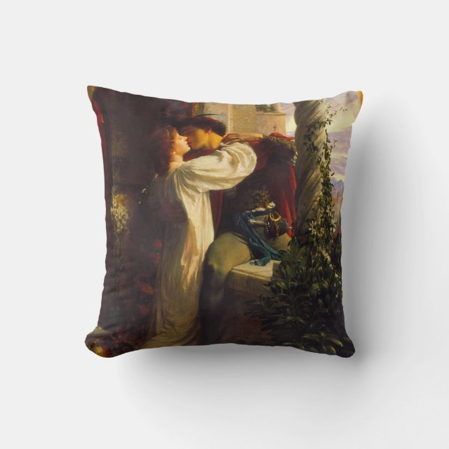 Romeo and Juliet c. 1884 by Sir Frank Dicksee Throw Pillow (Front)