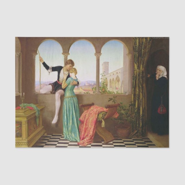 Romeo and Juliet Farewell by Eleanor Brickdale Tissue Paper (Front)