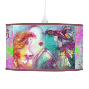 ROMEO AND JULIET / Gold Blue Purple Sparkles Ceiling Lamp