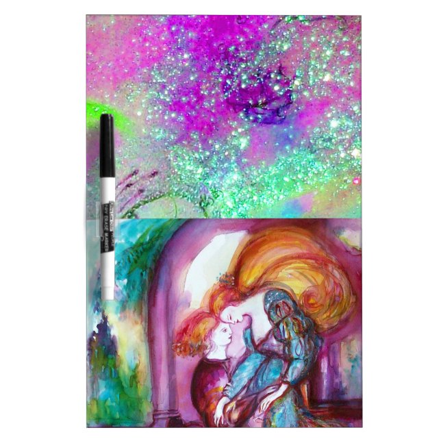 ROMEO AND JULIET / Gold Blue Purple Sparkles Dry-Erase Board (Front)