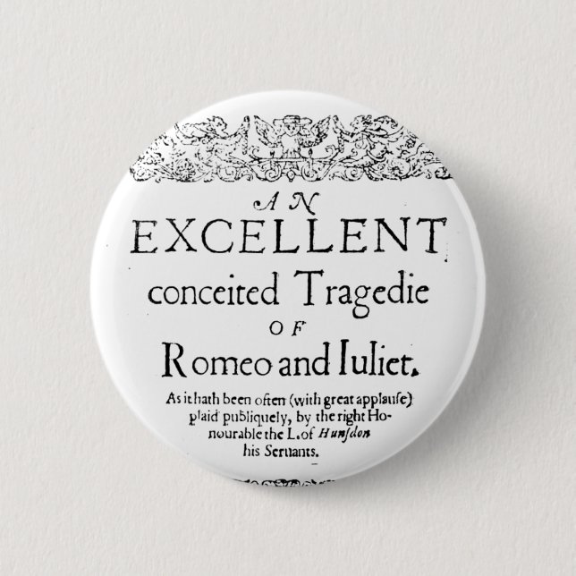 Romeo and Juliet Pinback Button (Front)