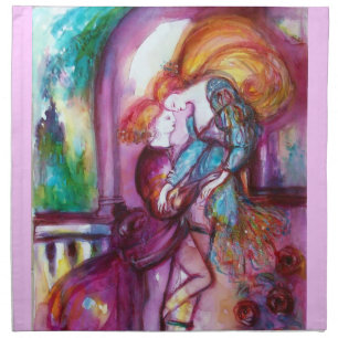 ROMEO AND JULIET Romantic Valentines's Day Napkin