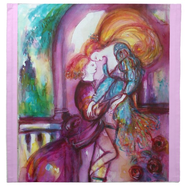 ROMEO AND JULIET Romantic Valentines's Day Napkin (Front)