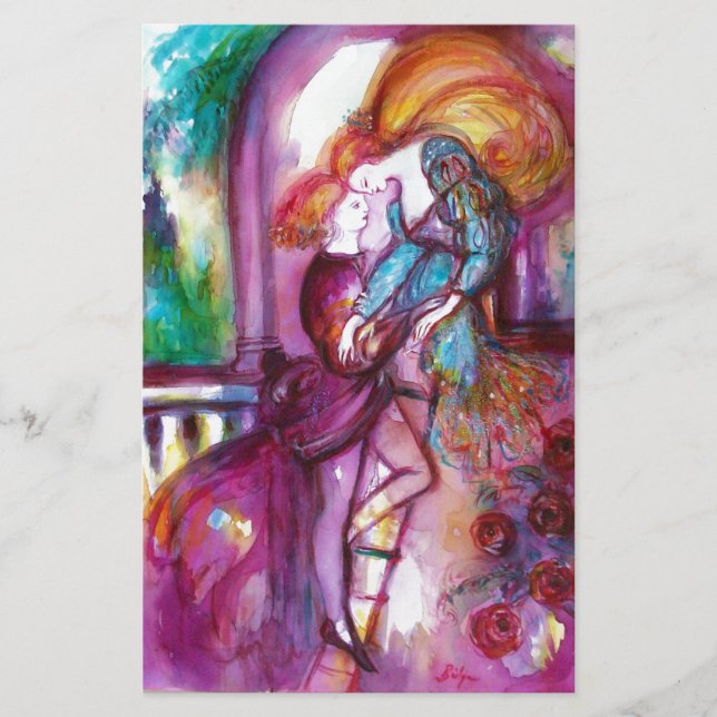 ROMEO AND JULIET Romantic Valentines's Day Stationery (Front)