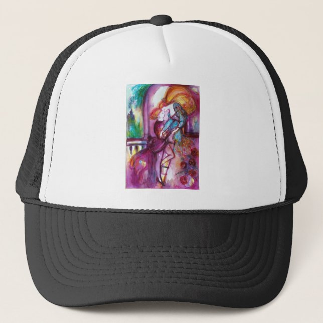 ROMEO AND JULIET Romantic Valentines's Day Trucker Hat (Front)