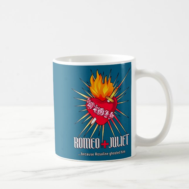 Romeo And Juliet Sacred Heart, Ghosted By Rosaline Coffee Mug (Right)
