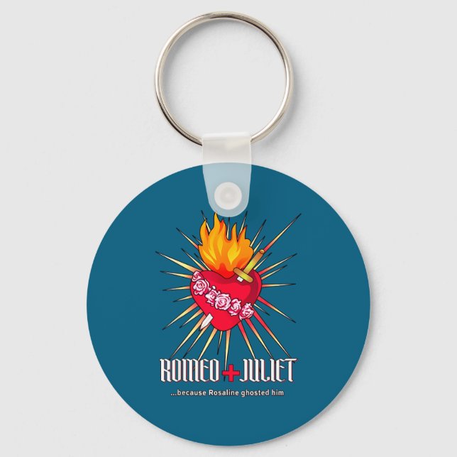 Romeo And Juliet Sacred Heart, Ghosted By Rosaline Keychain (Front)