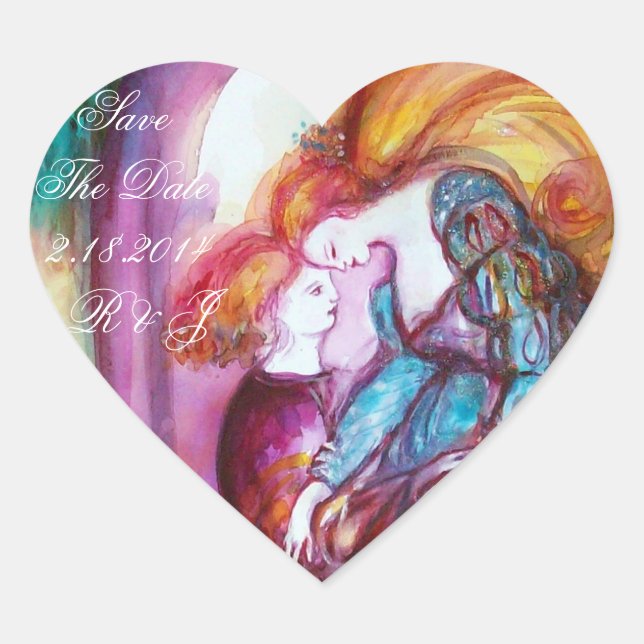 ROMEO AND JULIET / Save the Date Heart Sticker (Front)