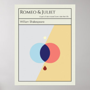 Romeo and Juliet Shakespeare Minimalist Abstract Poster