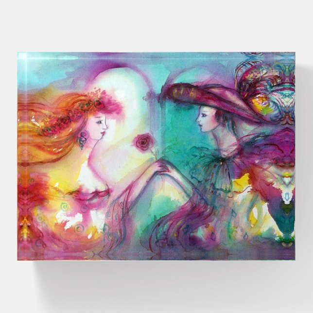 ROMEO AND JULIET / Valentine's Day Watercolor Paperweight (Front)